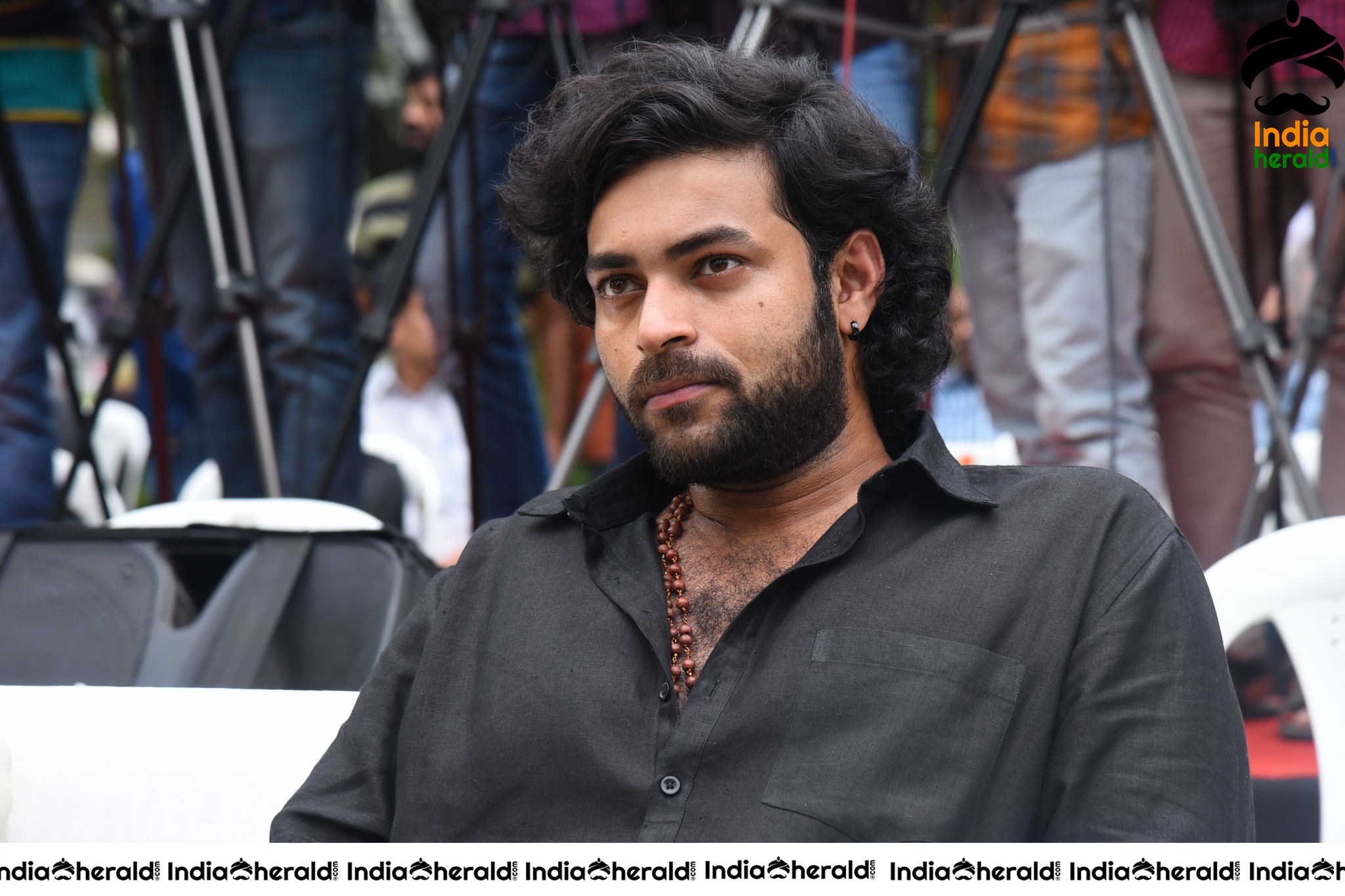 Actor Varun Tej Looking Dapper In Black At Valmiki Press Meet Set 2