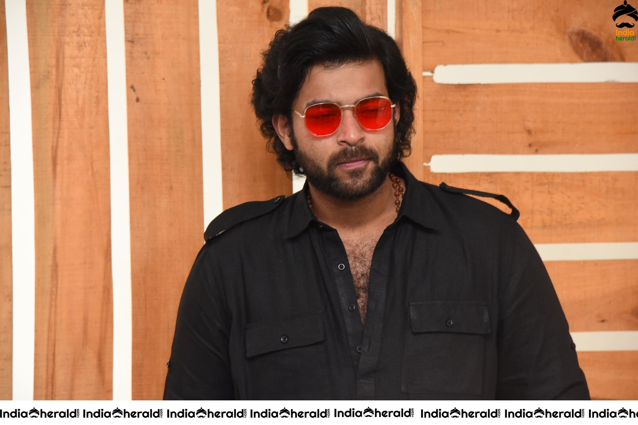 Actor Varun Tej Looking Dashing in Black and Red Coolers Set 1