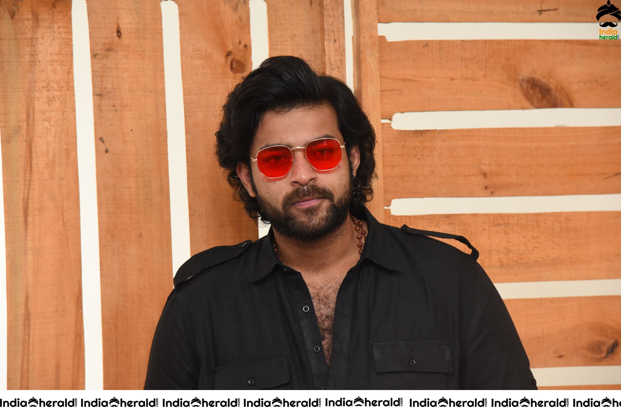 Actor Varun Tej Looking Dashing in Black and Red Coolers Set 1