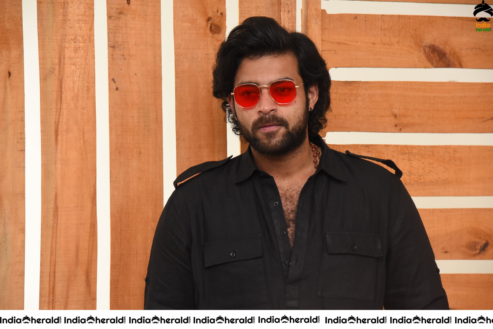 Actor Varun Tej Looking Dashing in Black and Red Coolers Set 2