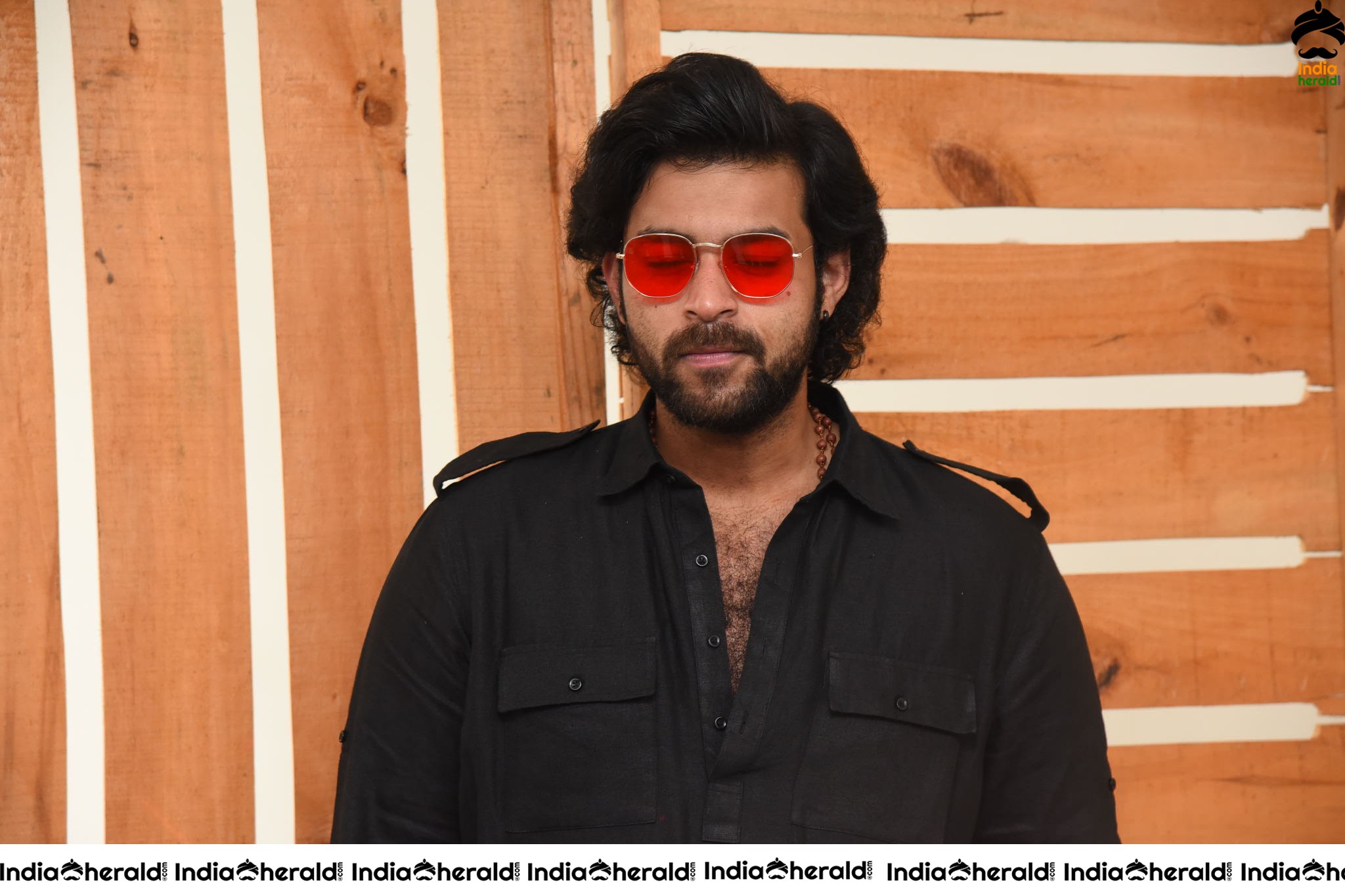 Actor Varun Tej Looking Dashing in Black and Red Coolers Set 2