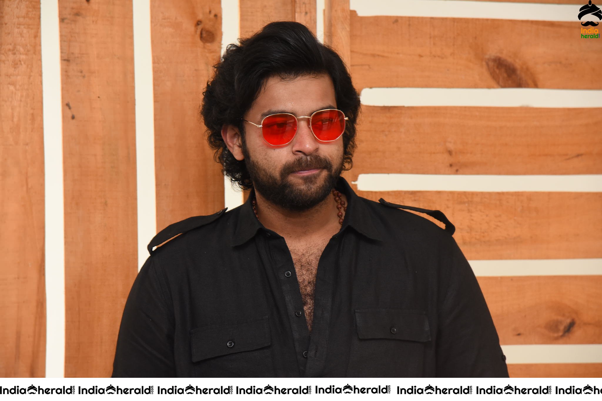 Actor Varun Tej Looking Dashing in Black and Red Coolers Set 2