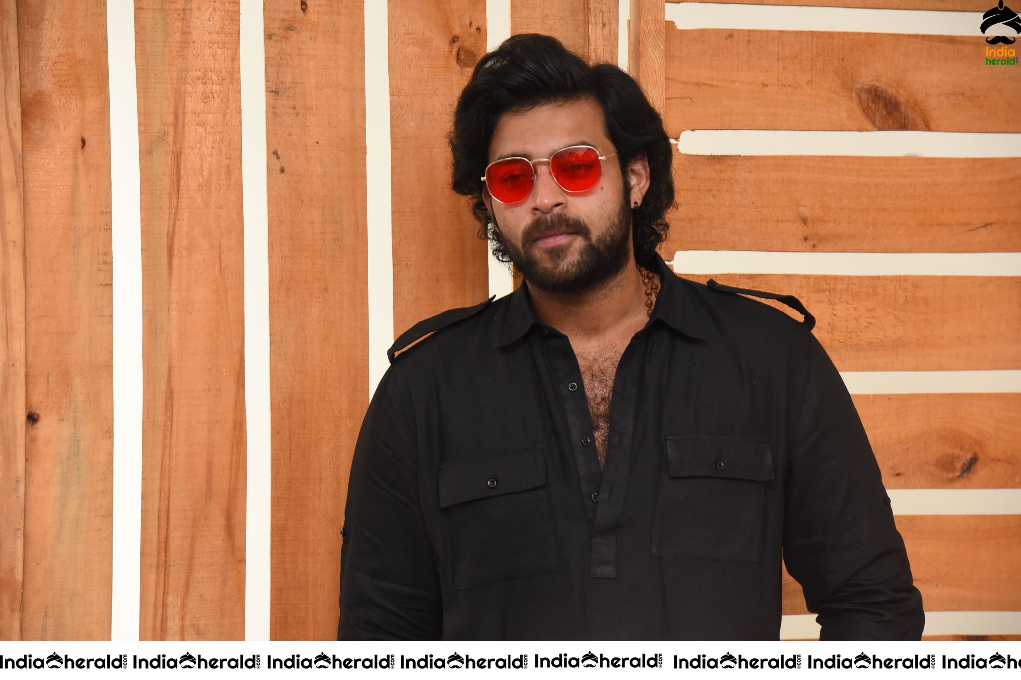 Actor Varun Tej Looking Dashing in Black and Red Coolers Set 2