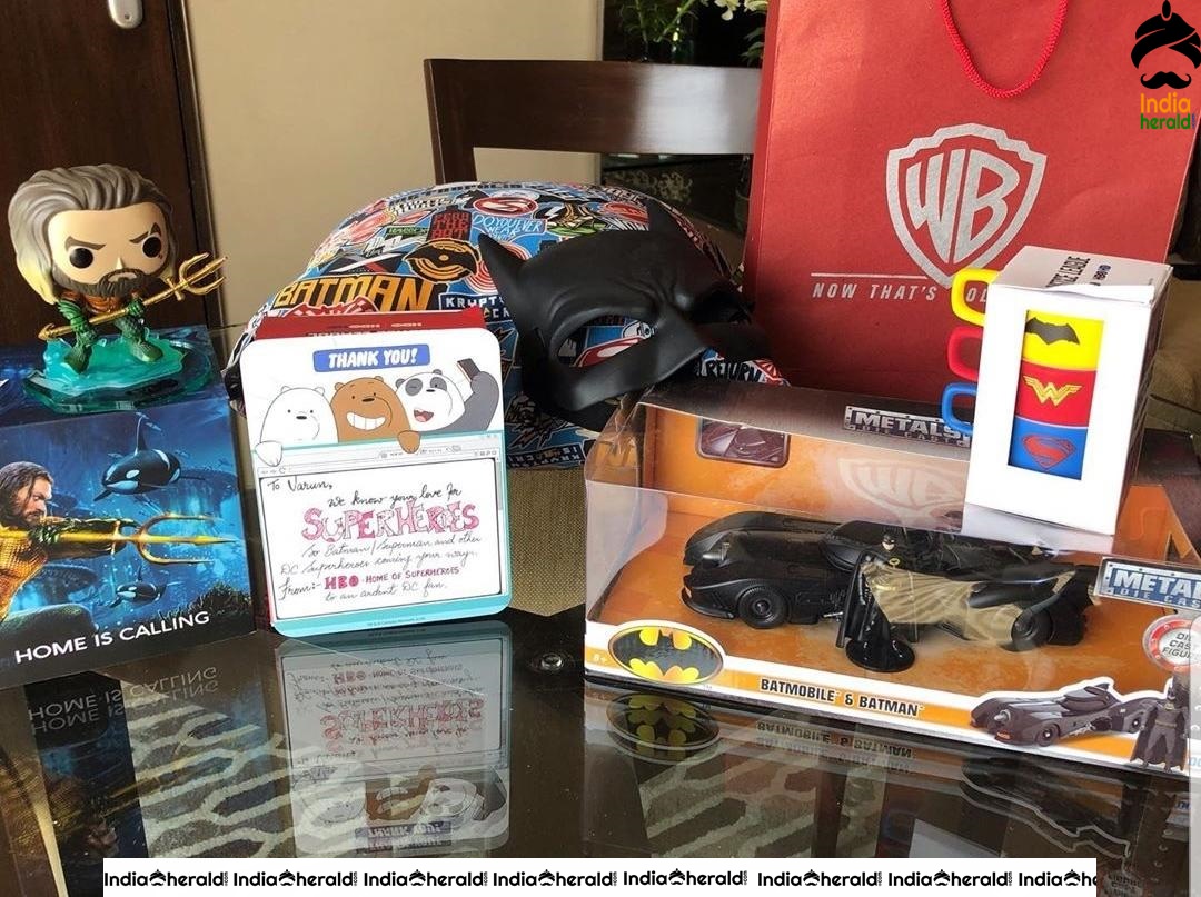 Actor Varun Tej Receives of Official Merchandise of DC Superheroes from HBO