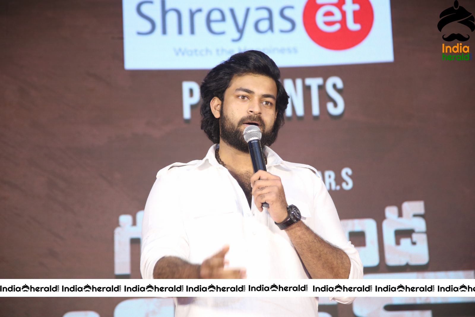 Actor Varun Tej Stills From Gaddala Konda Ganesh Movie Success Meet Set 2