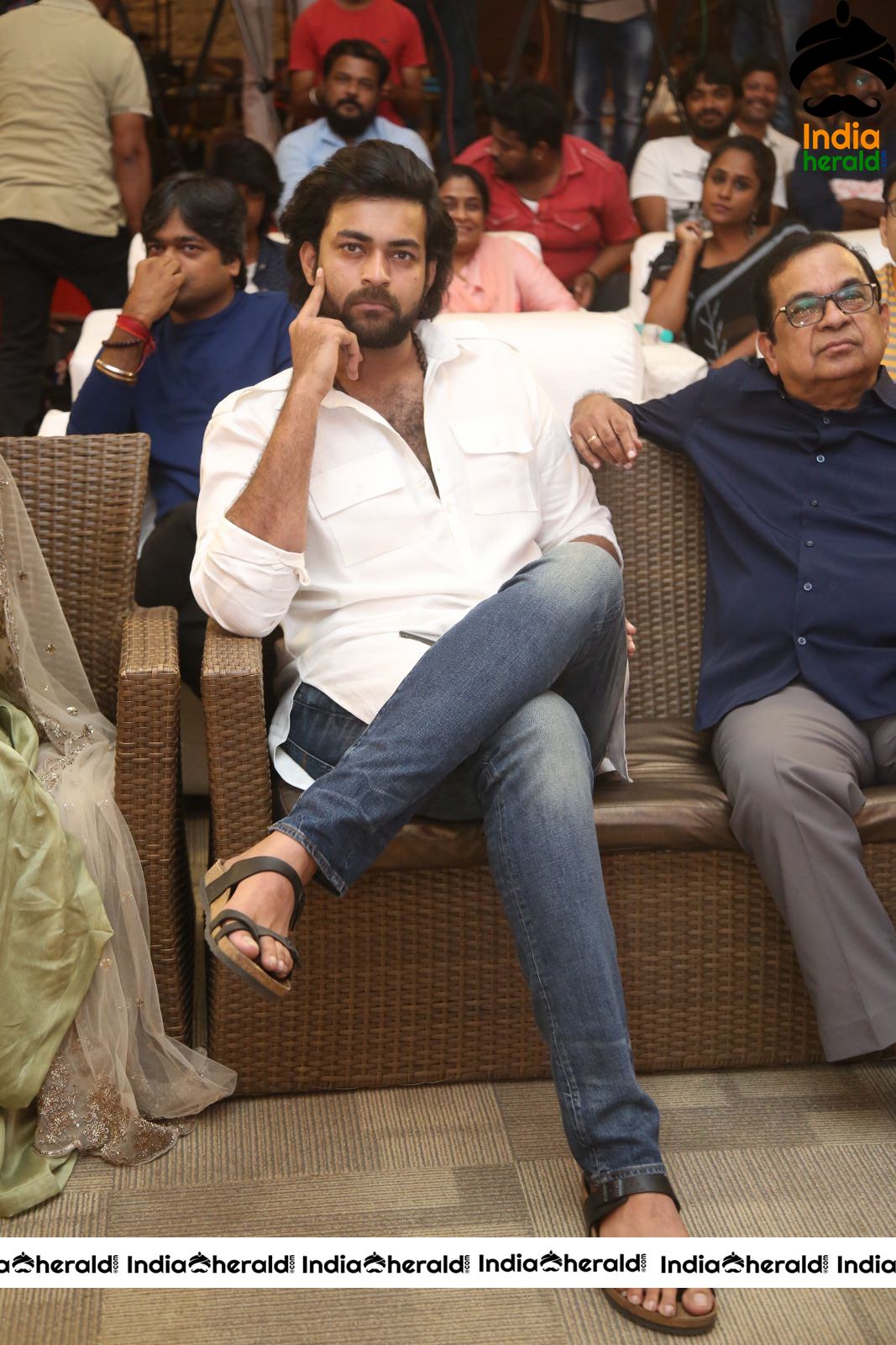 Actor Varun Tej Stills From Gaddala Konda Ganesh Movie Success Meet Set 2