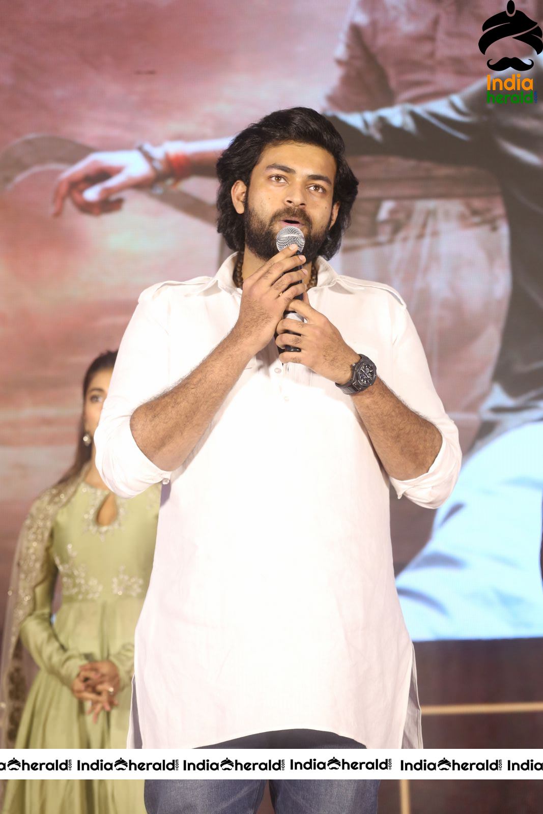 Actor Varun Tej Stills From Gaddala Konda Ganesh Movie Success Meet Set 3