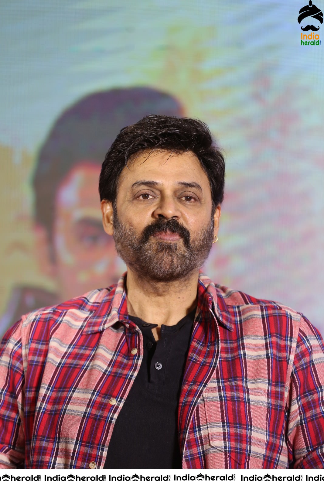 Actor Venkatesh Looking Dapper during Venky Mama Meet Set 1