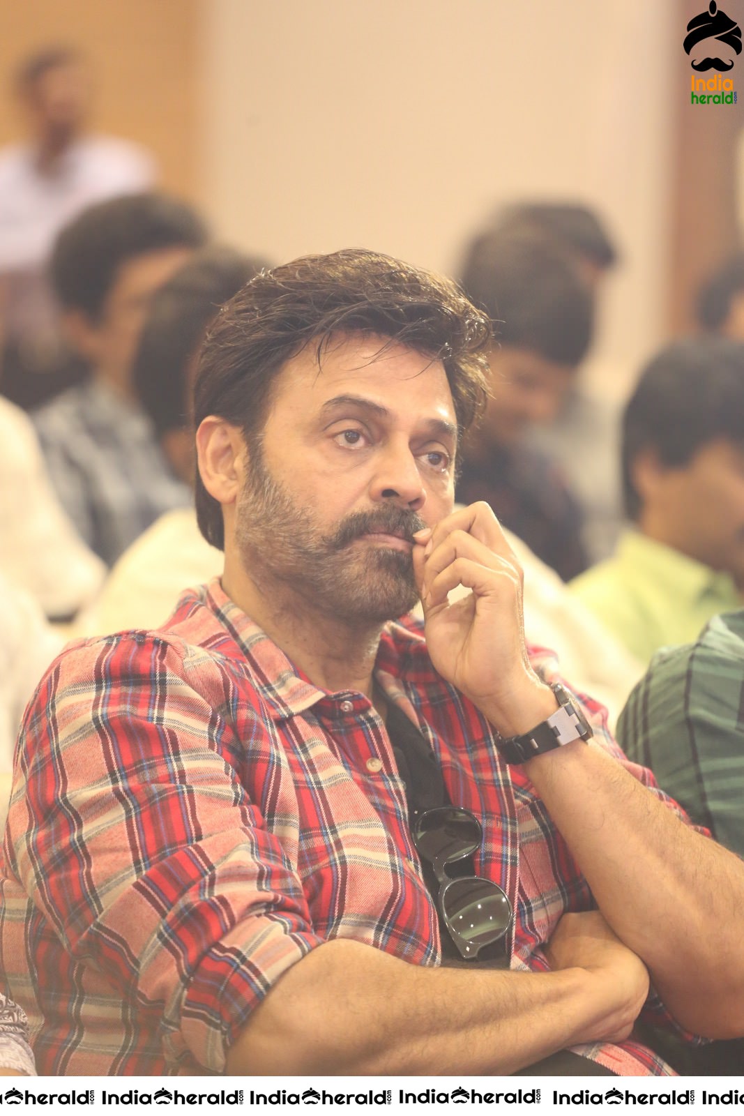 Actor Venkatesh Looking Dapper during Venky Mama Meet Set 1