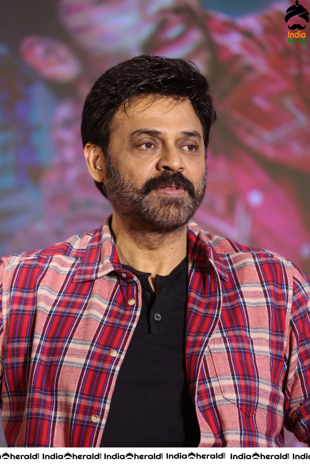 Actor Venkatesh Looking Dapper during Venky Mama Meet Set 1