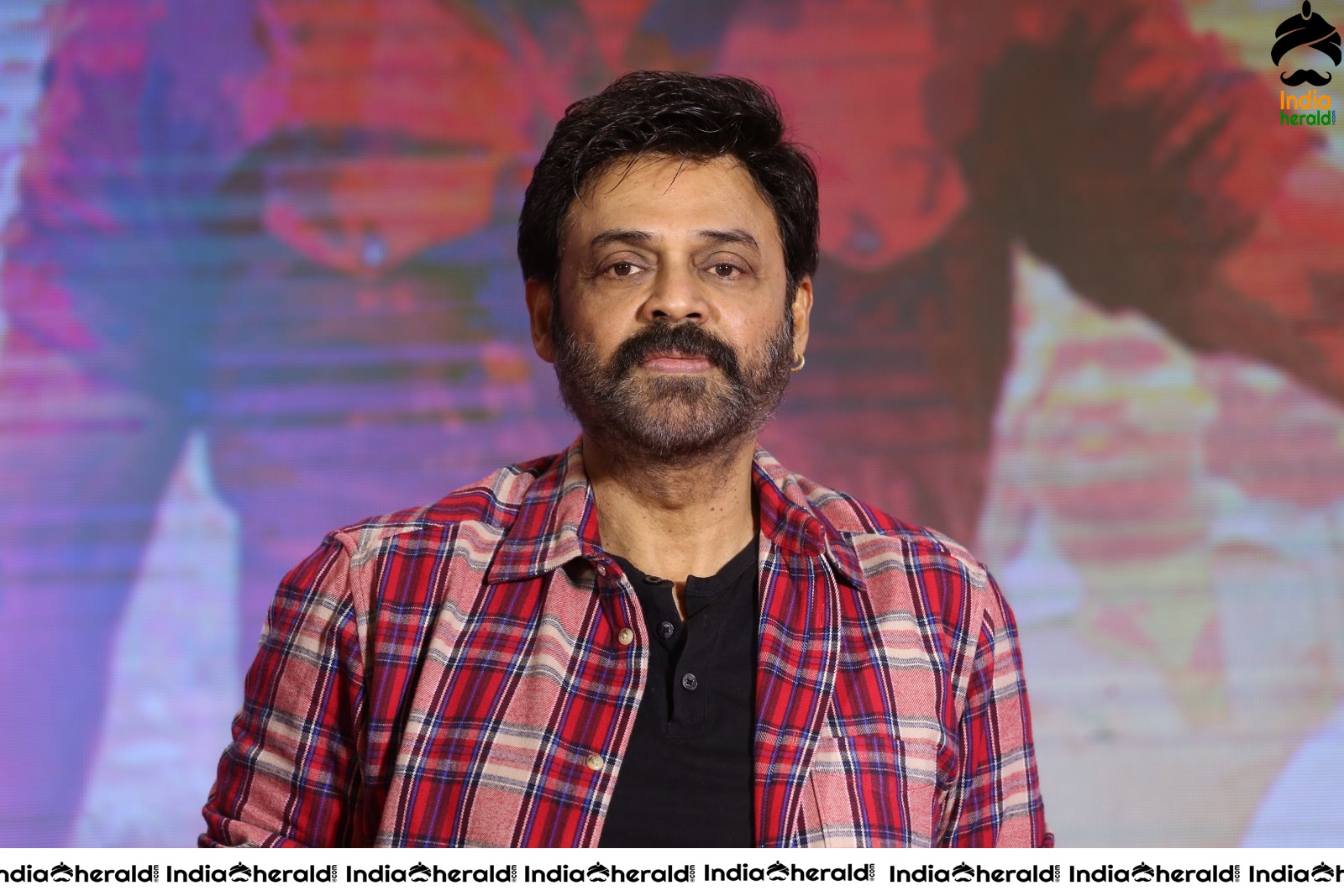 Actor Venkatesh Looking Dapper during Venky Mama Meet Set 2