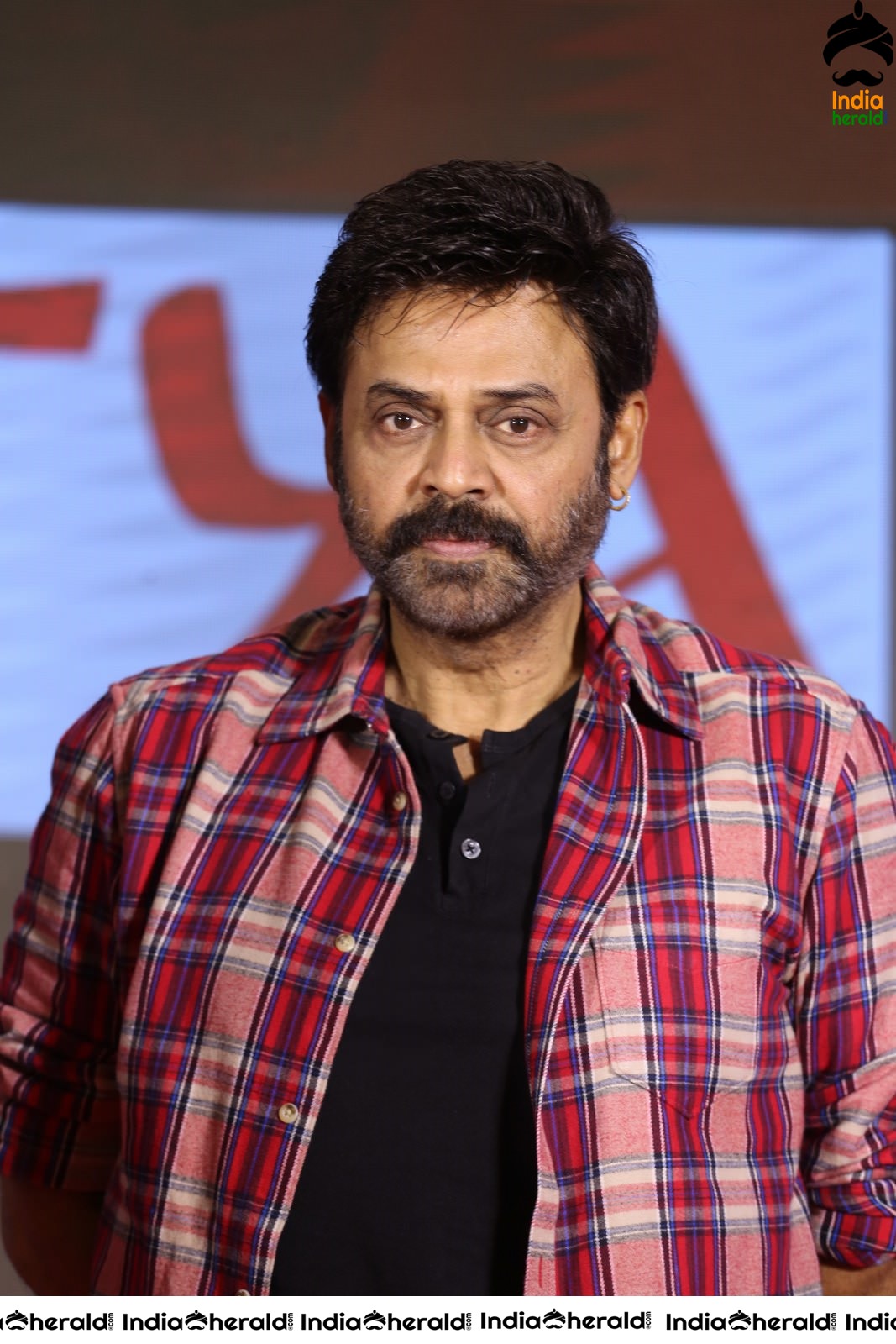 Actor Venkatesh Looking Dapper during Venky Mama Meet Set 2