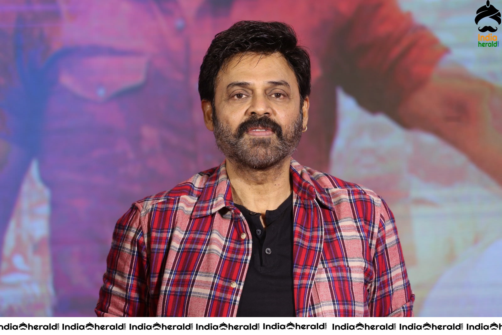 Actor Venkatesh Looking Dapper during Venky Mama Meet Set 2