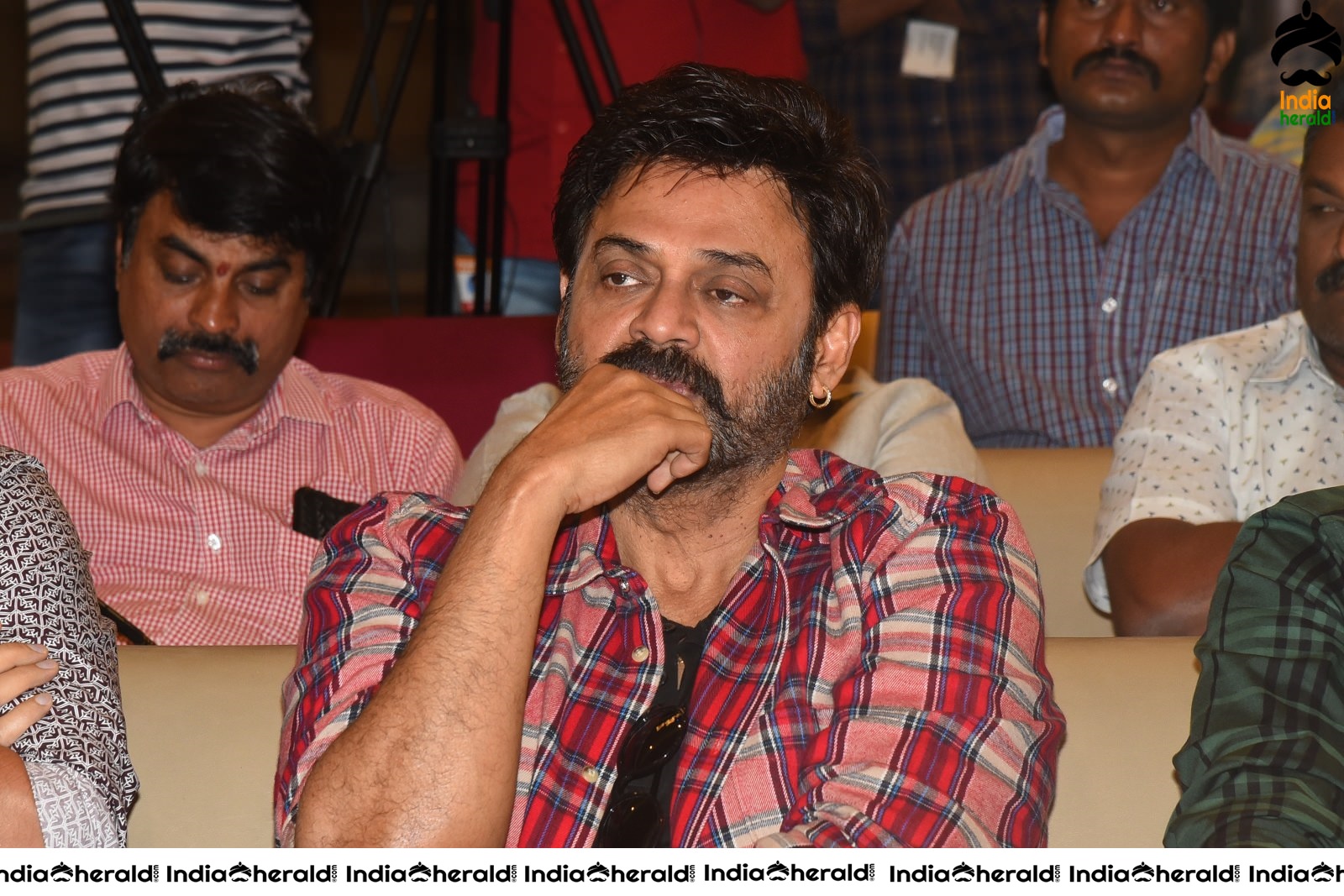 Actor Venkatesh Looking Dapper during Venky Mama Meet Set 2