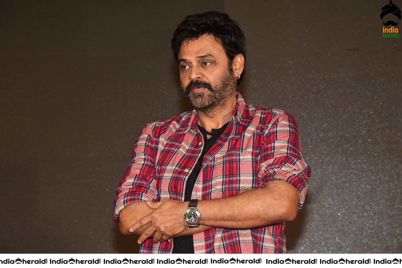 Actor Venkatesh Looking Dapper during Venky Mama Meet Set 2