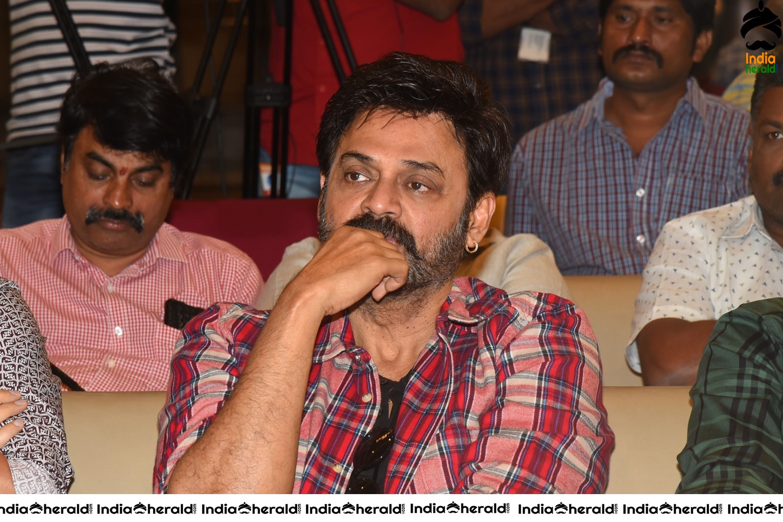 Actor Venkatesh Looking Dapper during Venky Mama Meet Set 2