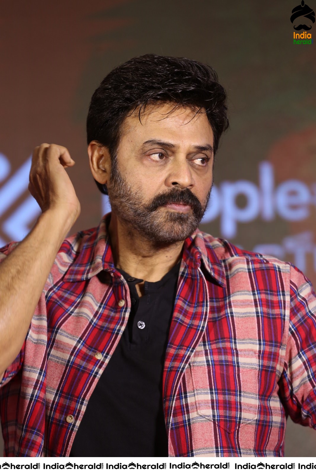 Actor Venkatesh Looking Dapper during Venky Mama Meet Set 2