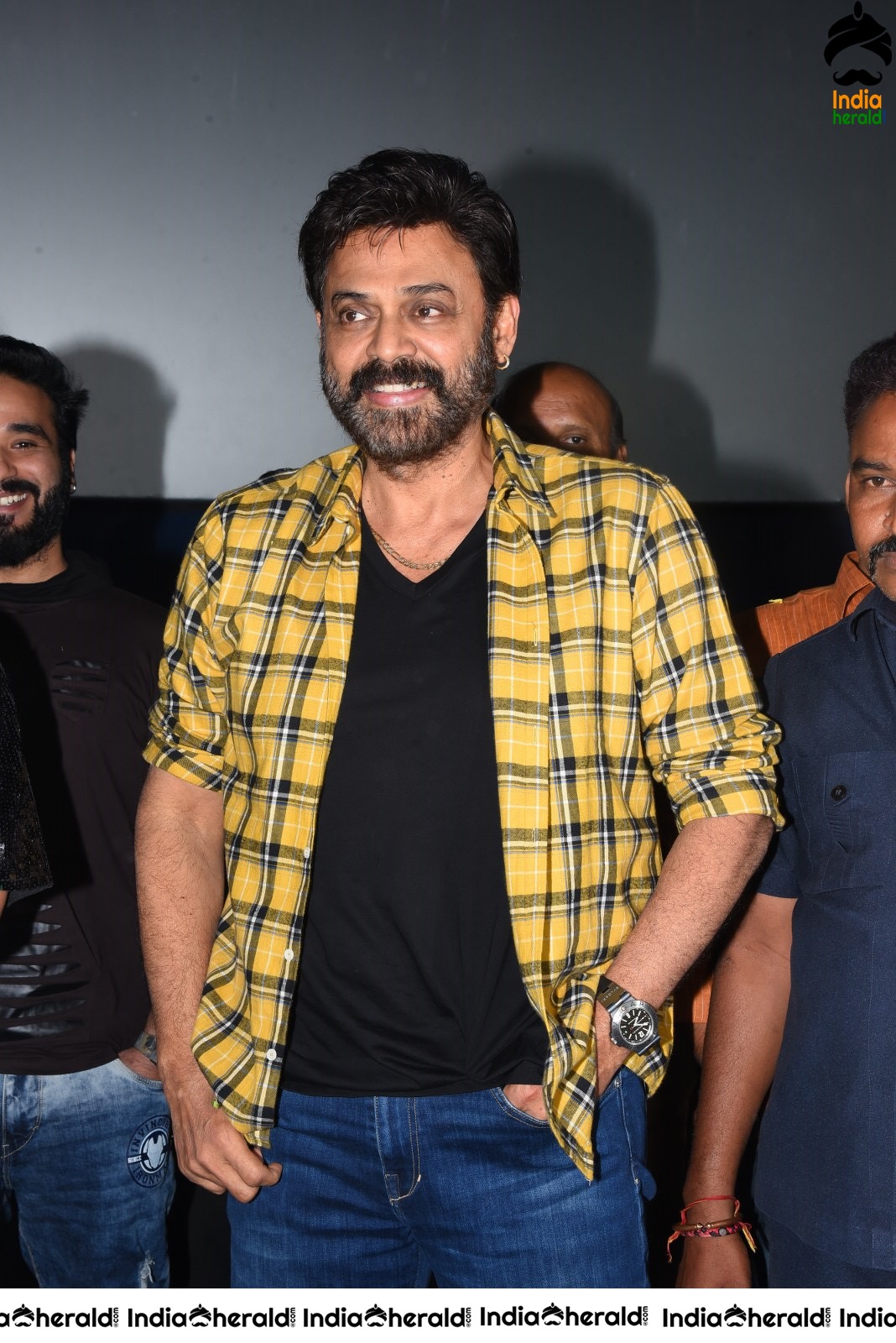 Actor Victory Venkatesh Speech while visiting fans at Devi Theater Set 1