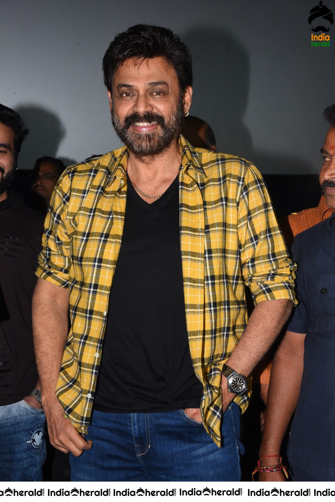 Actor Victory Venkatesh Speech while visiting fans at Devi Theater Set 2