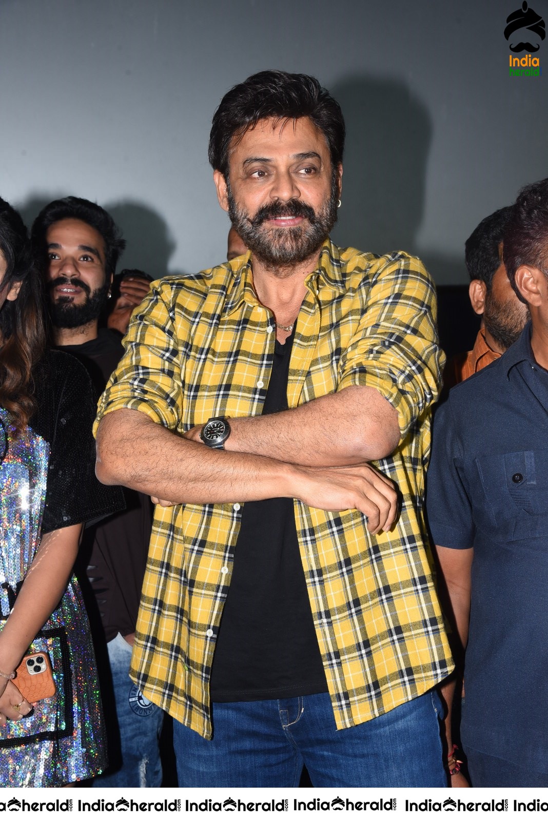 Actor Victory Venkatesh Speech while visiting fans at Devi Theater Set 2