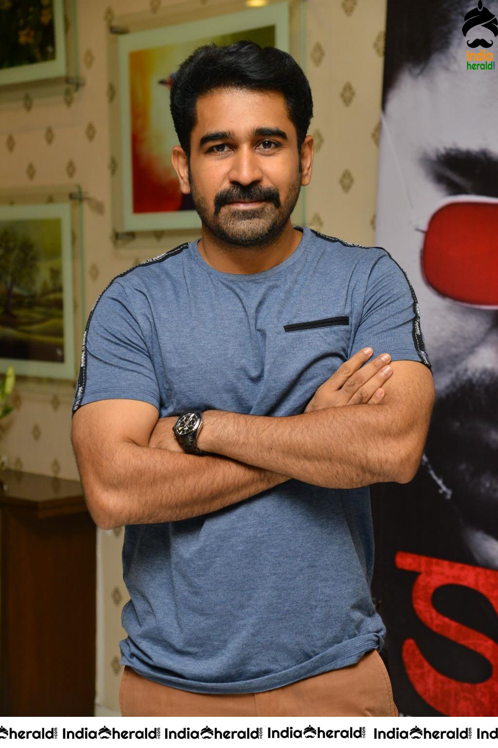 Actor Vijay Antony Photos with twirled moustache