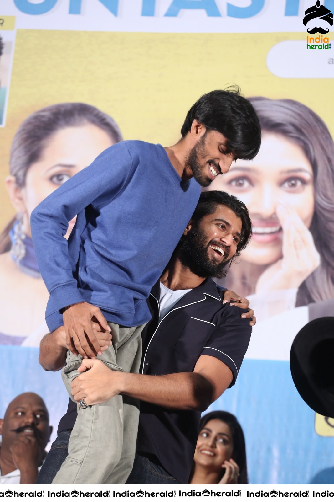 Actor Vijay Deverakonda Carries Assistant Director Arjun Krishna in Joy