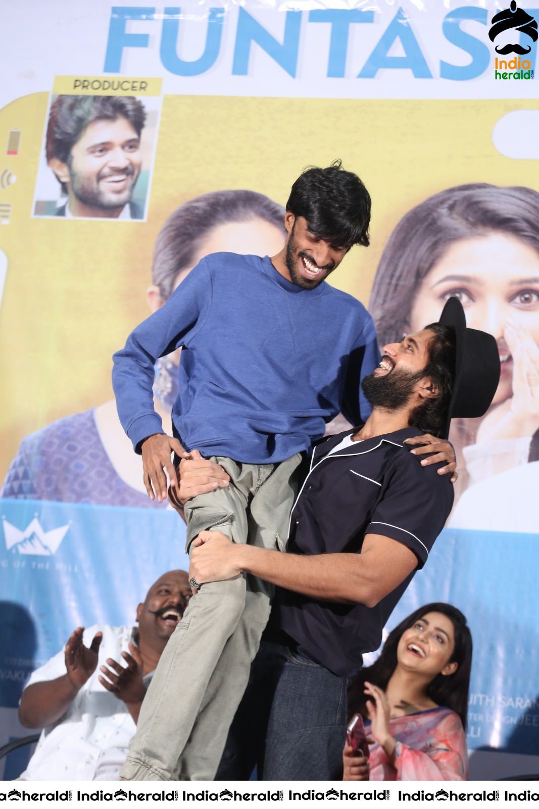 Actor Vijay Deverakonda Carries Assistant Director Arjun Krishna in Joy
