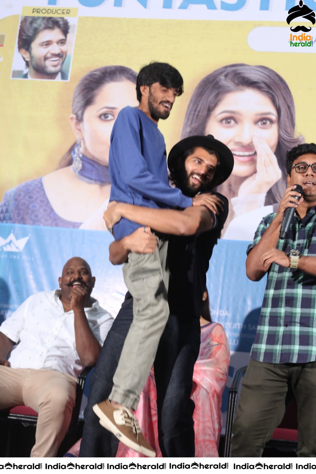 Actor Vijay Deverakonda Carries Assistant Director Arjun Krishna in Joy