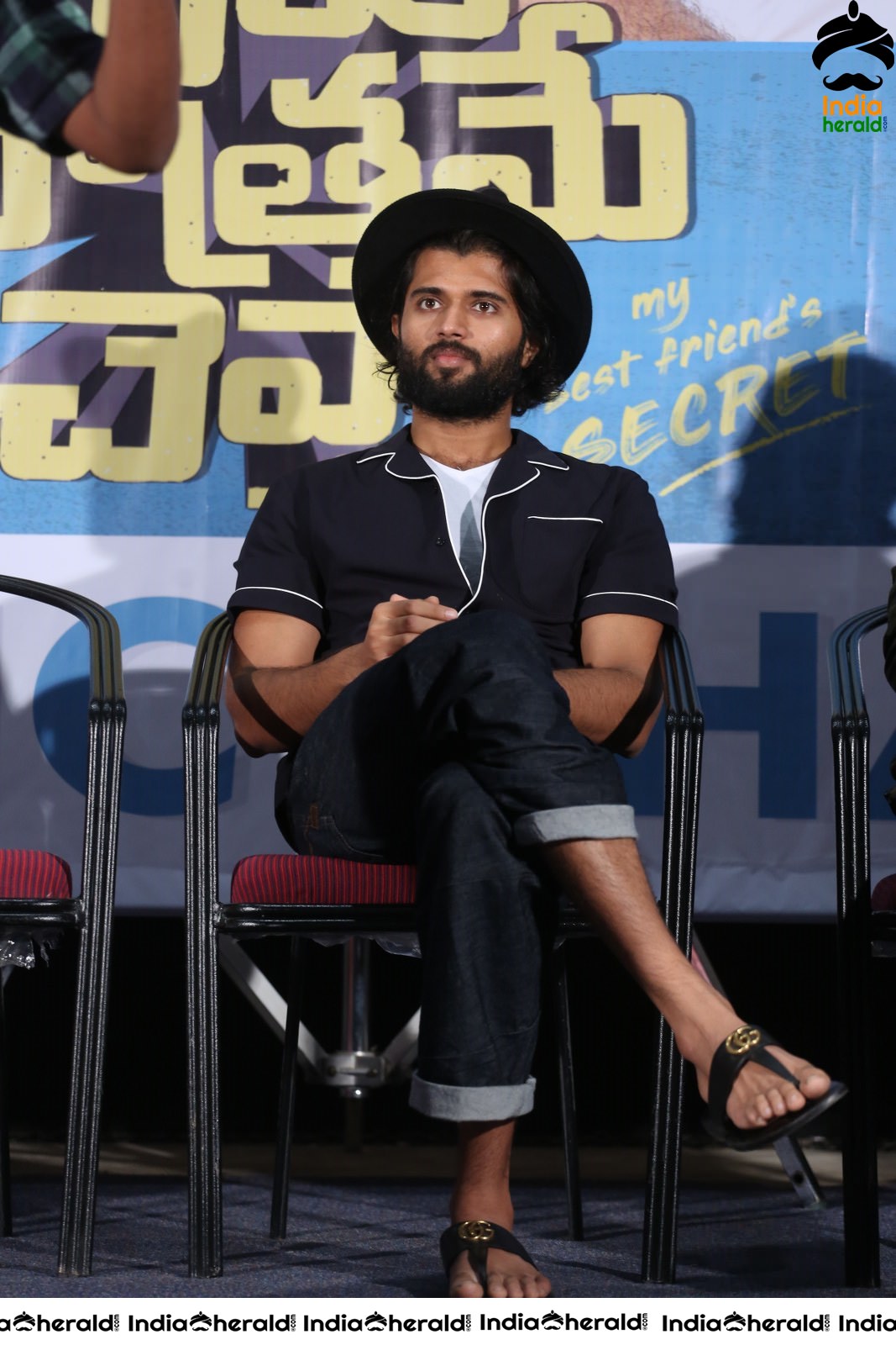 Actor Vijay Deverakonda Latest Stills during the MMC Success Meet Set 1