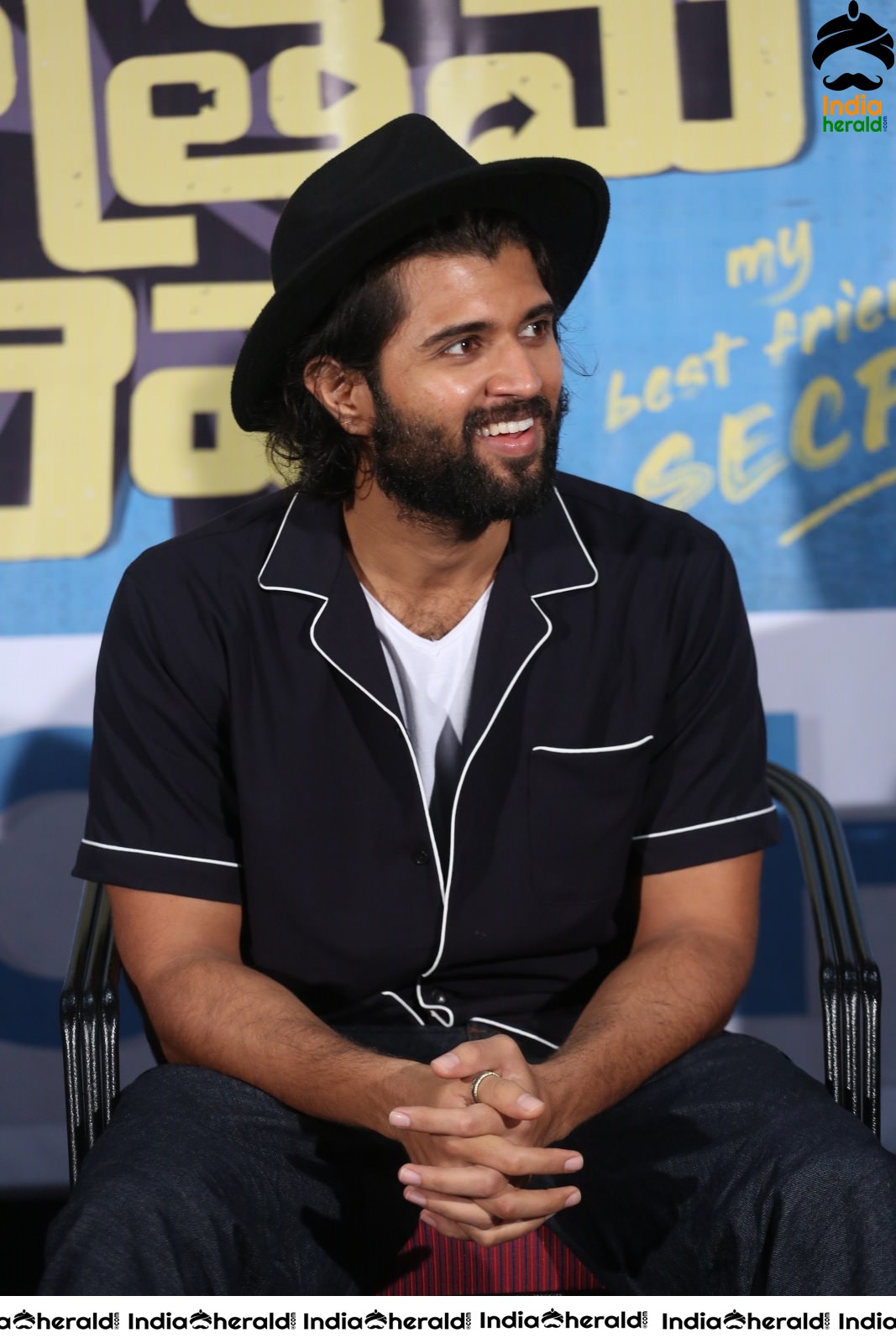 Actor Vijay Deverakonda Latest Stills during the MMC Success Meet Set 1