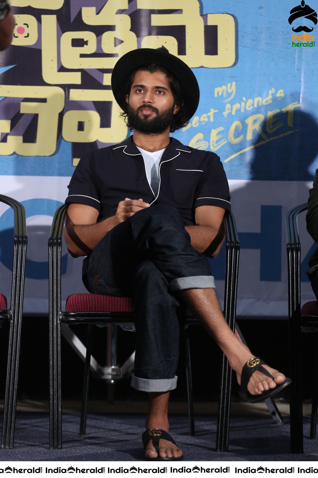 Actor Vijay Deverakonda Latest Stills during the MMC Success Meet Set 1