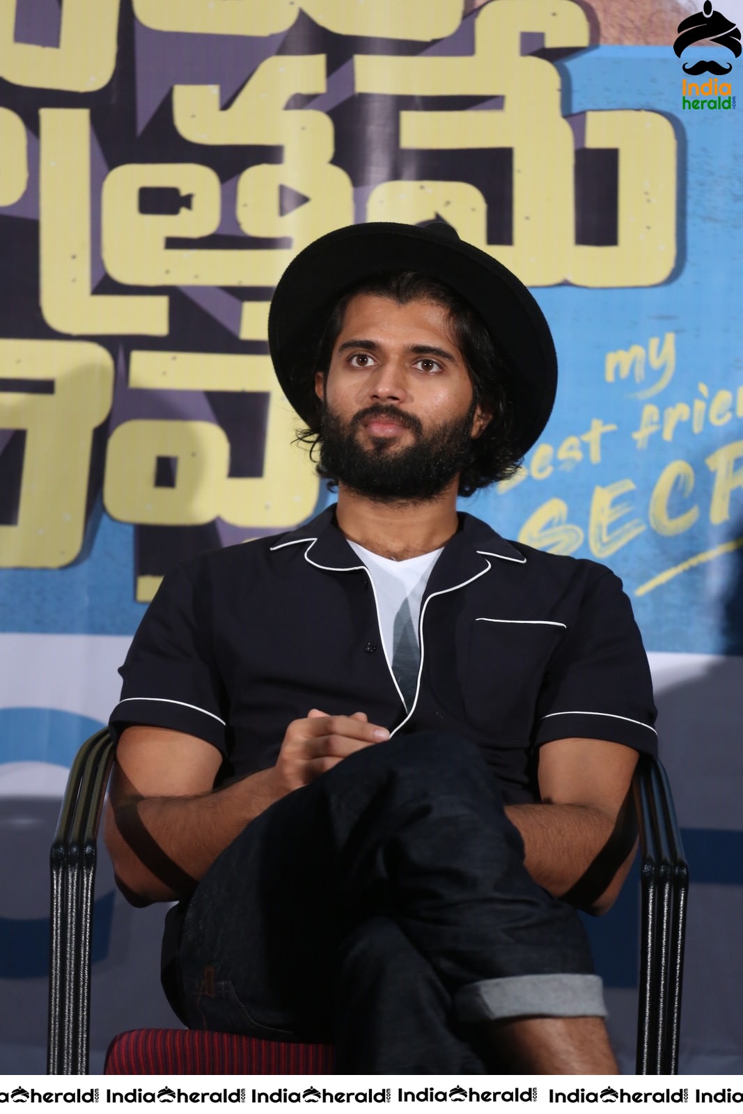 Actor Vijay Deverakonda Latest Stills during the MMC Success Meet Set 1