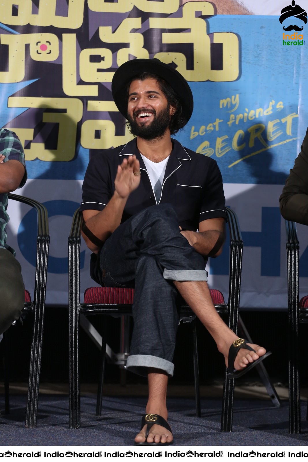 Actor Vijay Deverakonda Latest Stills during the MMC Success Meet Set 1