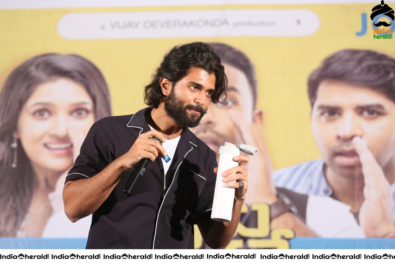 Actor Vijay Deverakonda Latest Stills during the MMC Success Meet Set 2