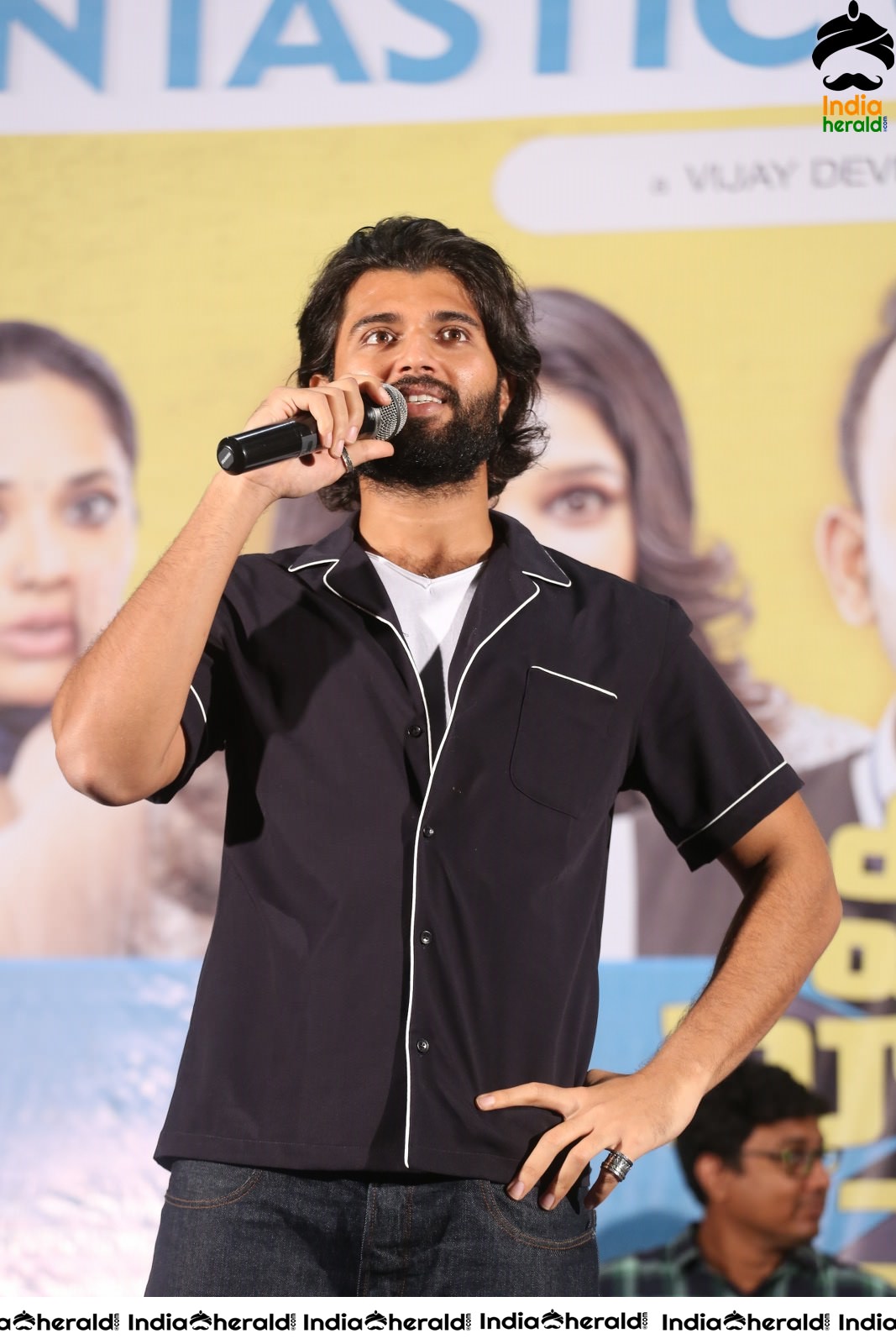 Actor Vijay Deverakonda Latest Stills during the MMC Success Meet Set 2