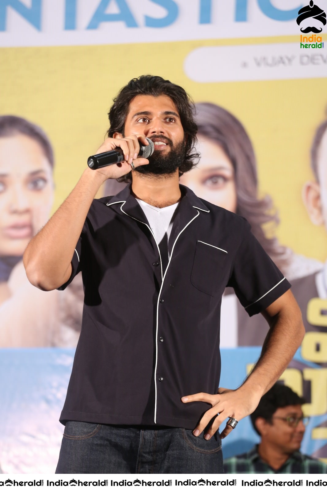 Actor Vijay Deverakonda Latest Stills during the MMC Success Meet Set 2