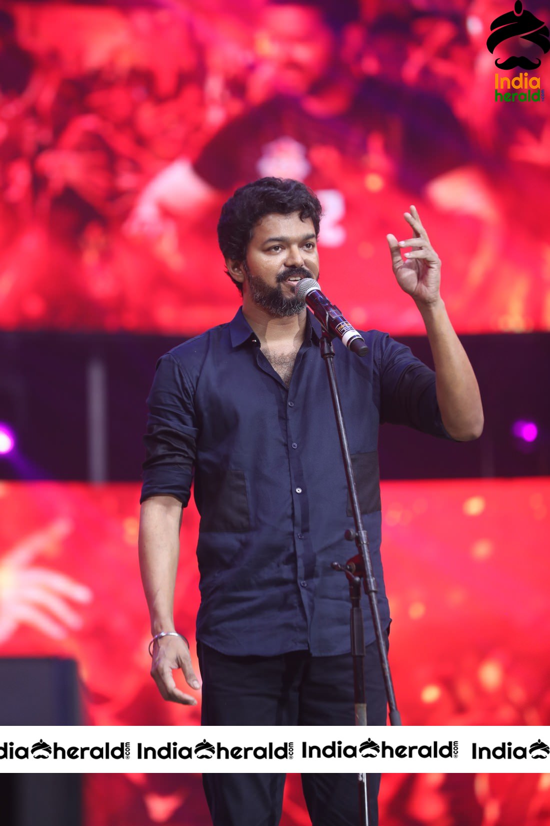 Actor Vijay HD Stills From Bigil Audio Launch Set 1
