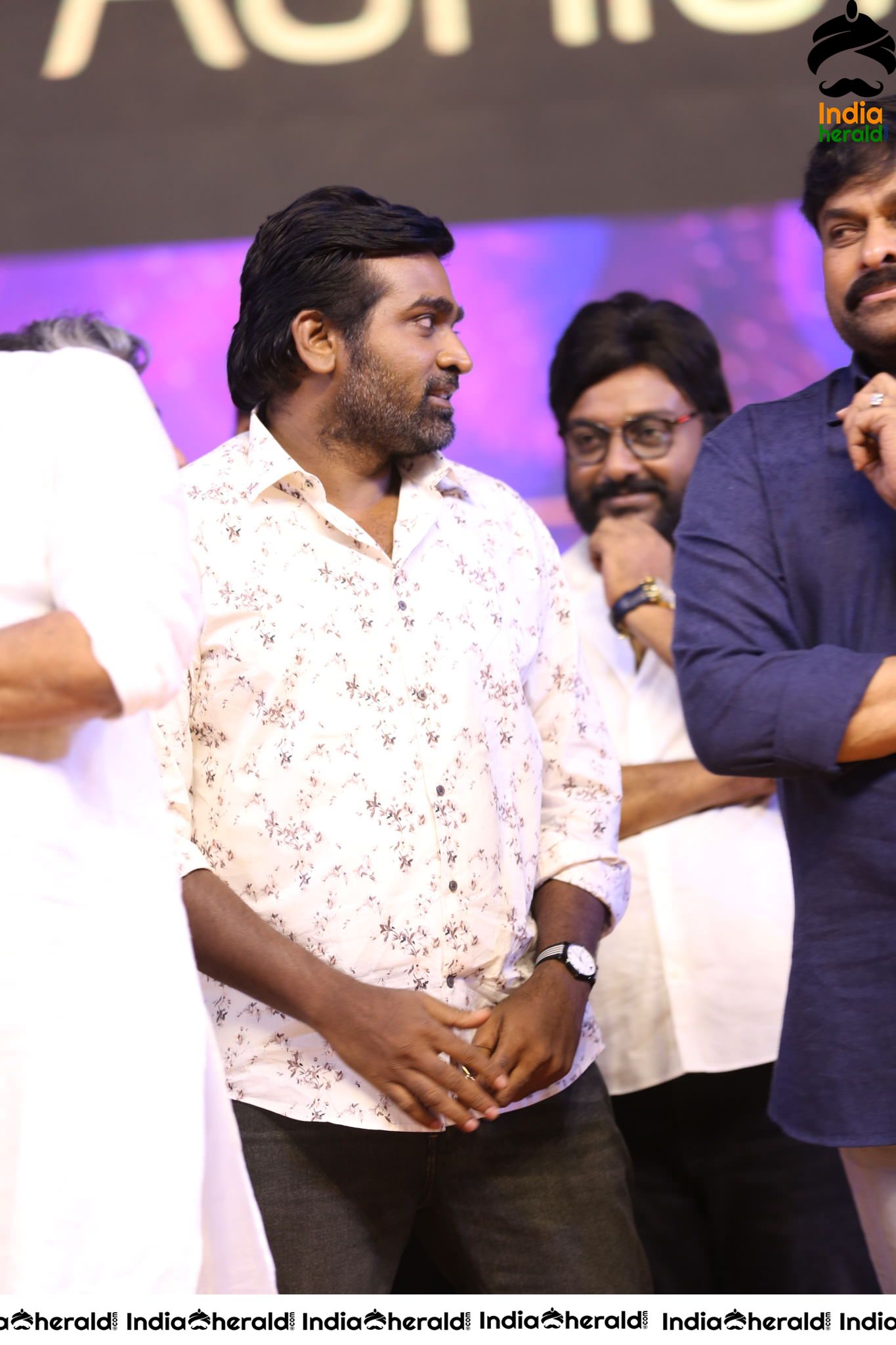 Actor Vijay Sethupathi Photos from Sye Raa Pre Release Event Set 1