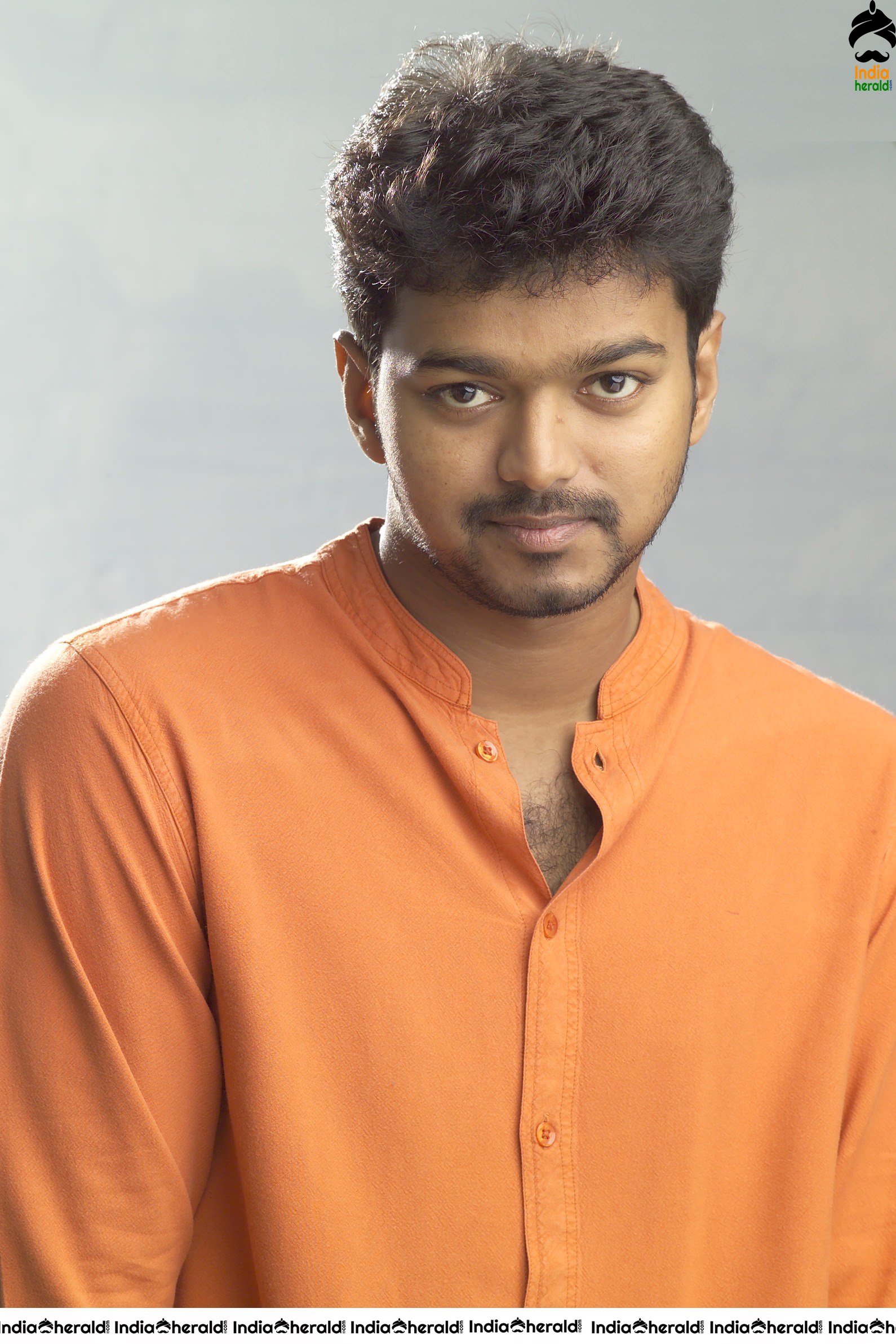 Actor Vijay Unseen Cute Photoshoot Stills in Orange Tee