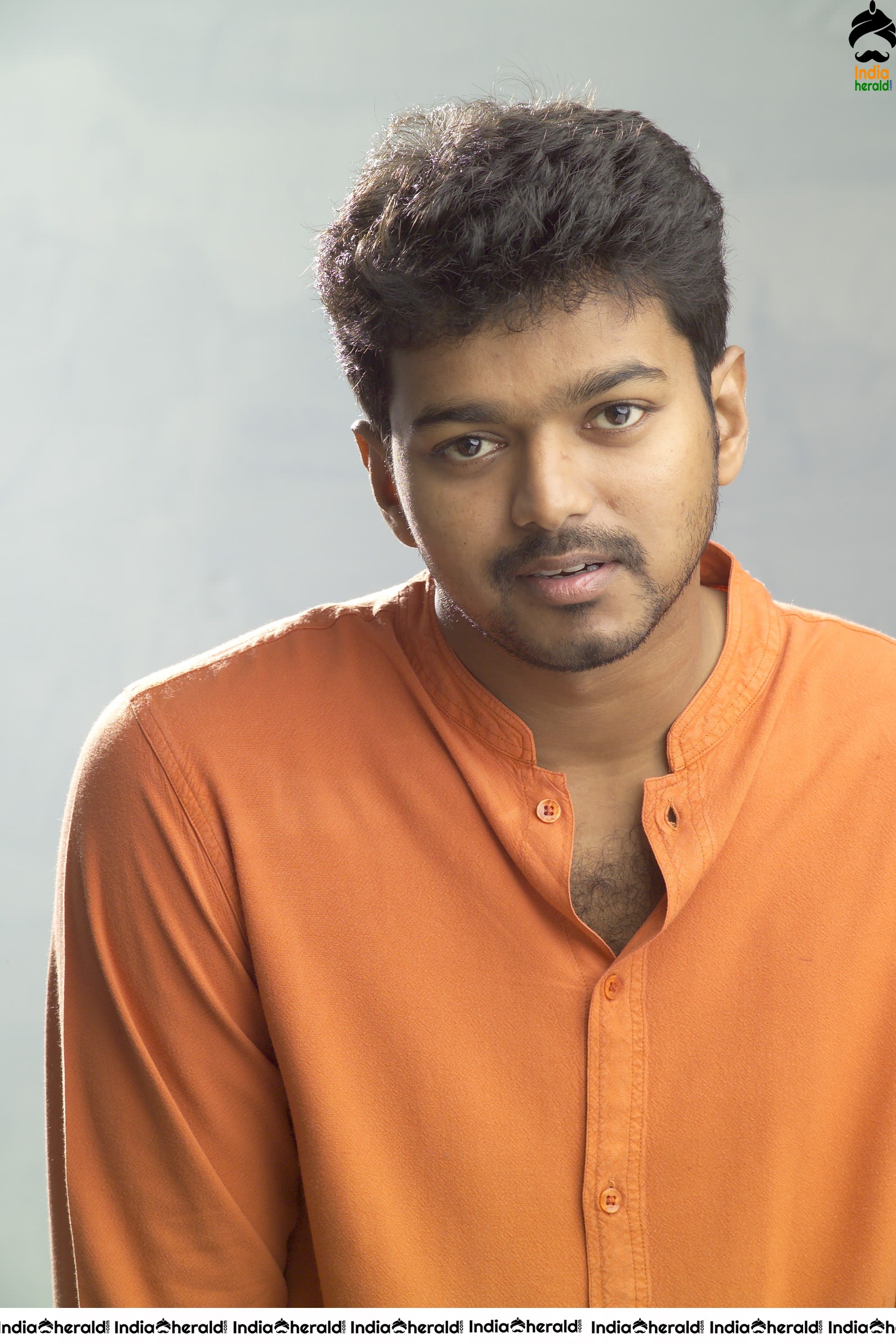 Actor Vijay Unseen Cute Photoshoot Stills in Orange Tee