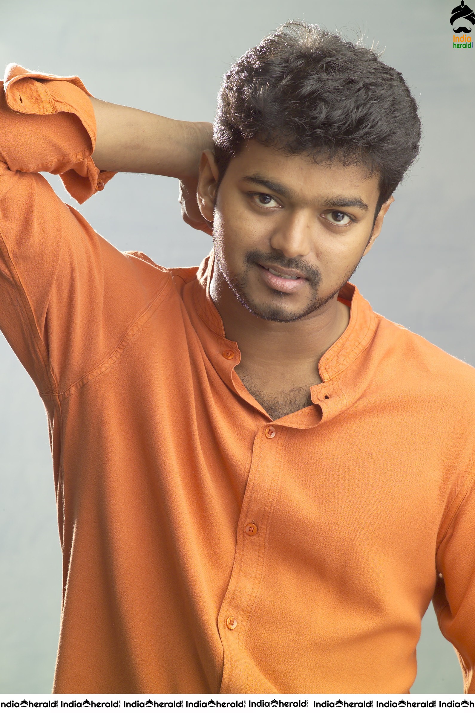 Actor Vijay Unseen Cute Photoshoot Stills in Orange Tee