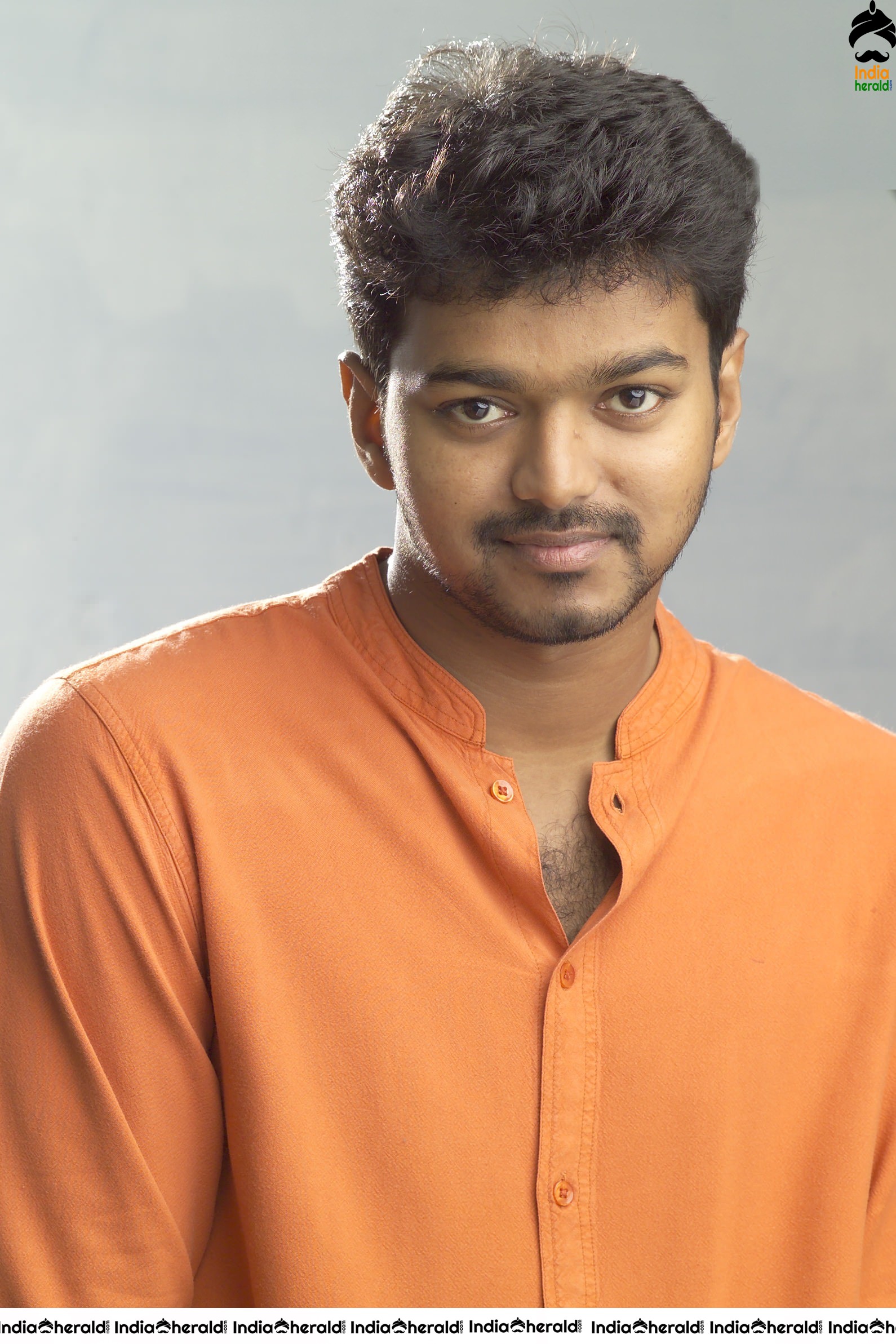 Actor Vijay Unseen Cute Photoshoot Stills in Orange Tee