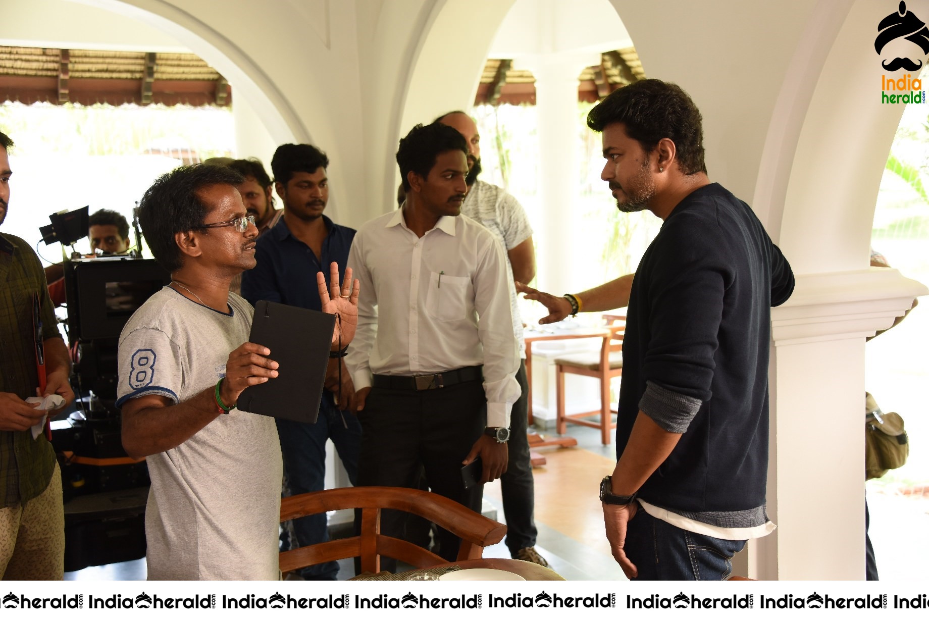 Actor Vijay Unseen Photos Collection from AR Murugadoss movie Set 7