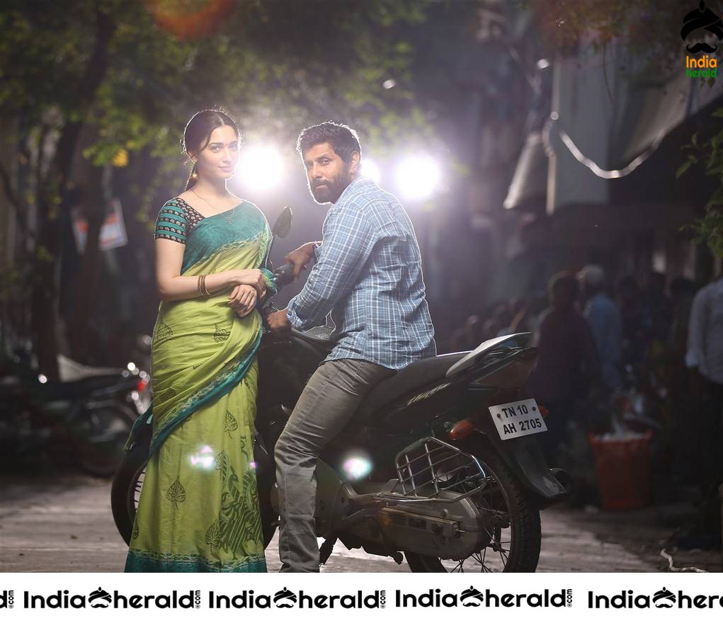 Actor Vikram Photos with Hot Tamanna from the movie Sketch Set 3