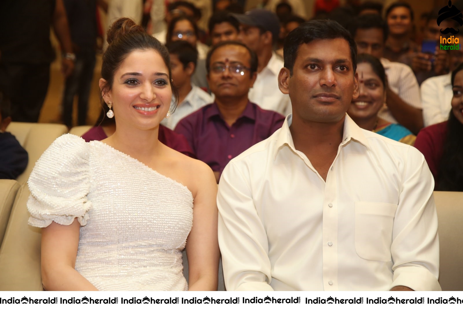 Actor Vishal Looking Smart and Handsome in White Attire