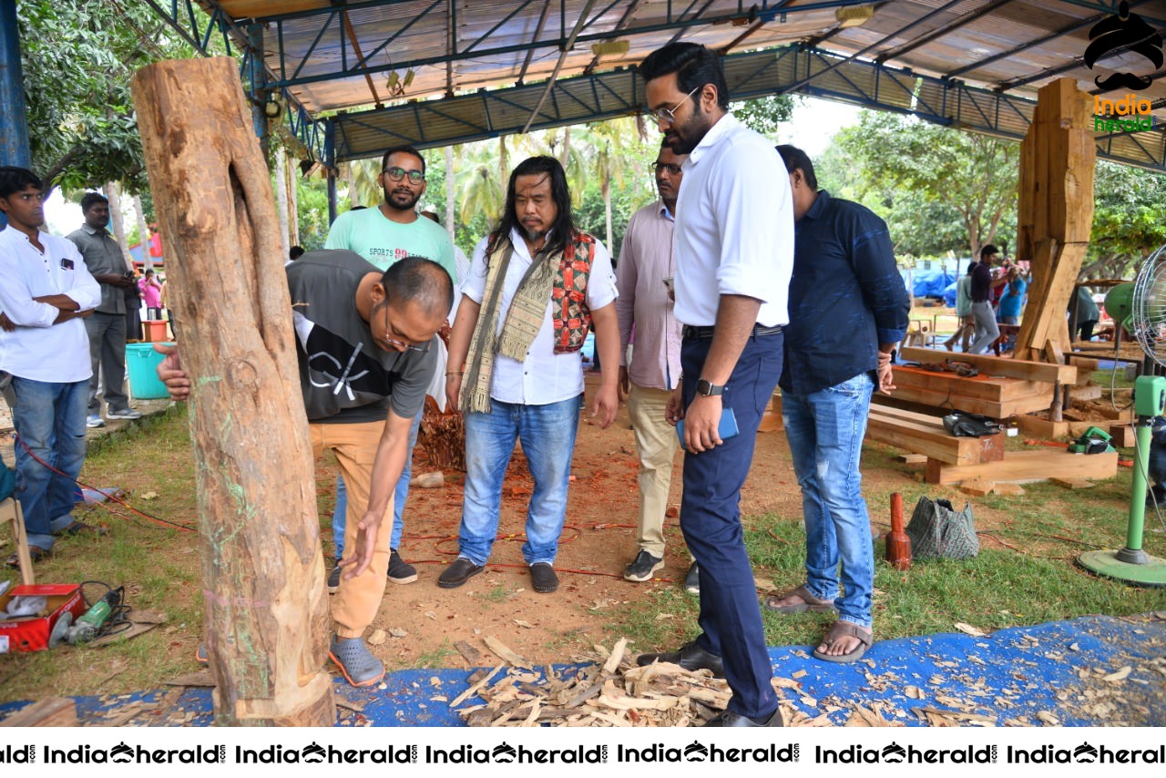 Actor Vishnu Manchu to host Indias 36 Celebrated Wood Carving Artists Live Work Set 2