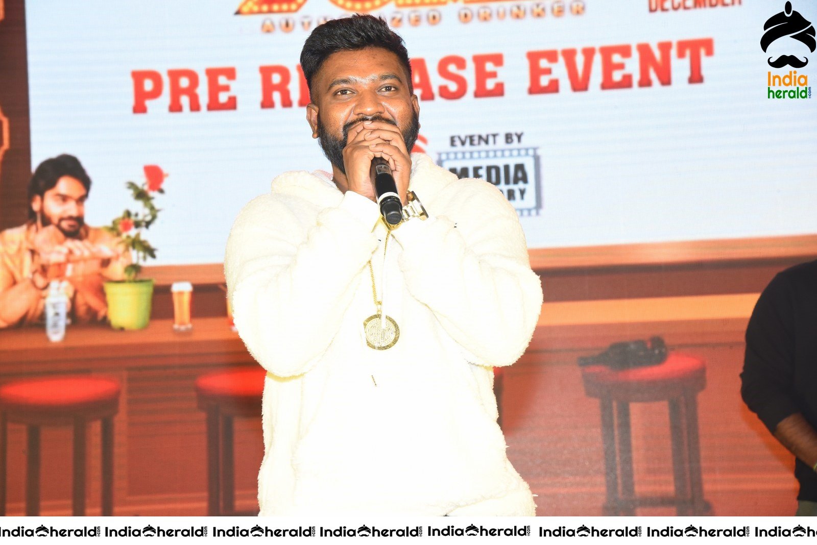 Actors Compilation Photos at 90ML Movie Pre Release Event Set 2