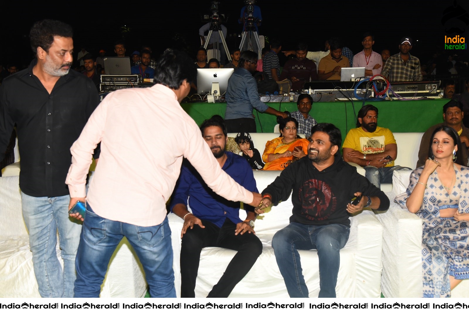 Actors discuss and have a lighter moment at Arjun Suravaram Pre Release Event Set 1