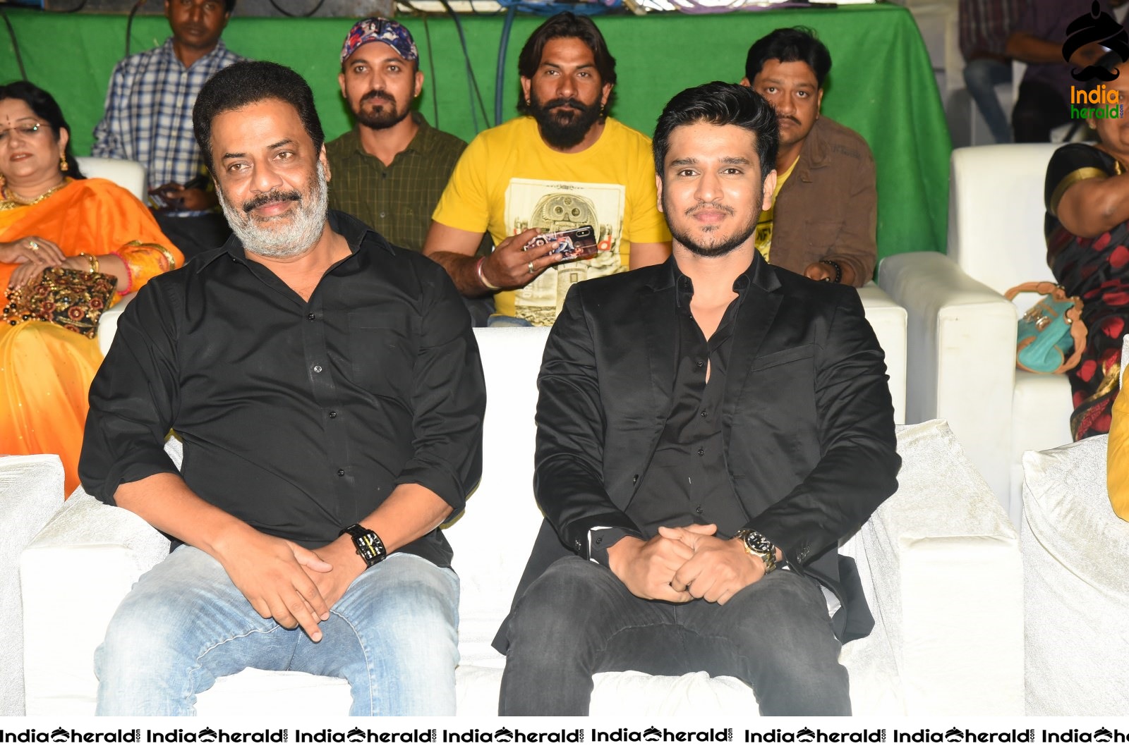 Actors discuss and have a lighter moment at Arjun Suravaram Pre Release Event Set 1