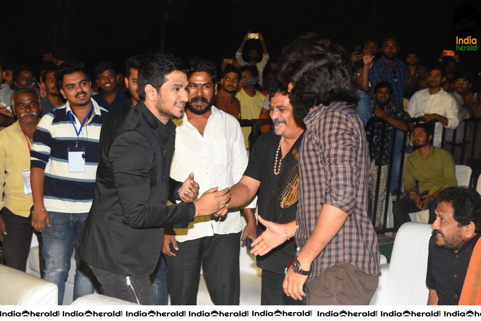 Actors discuss and have a lighter moment at Arjun Suravaram Pre Release Event Set 1